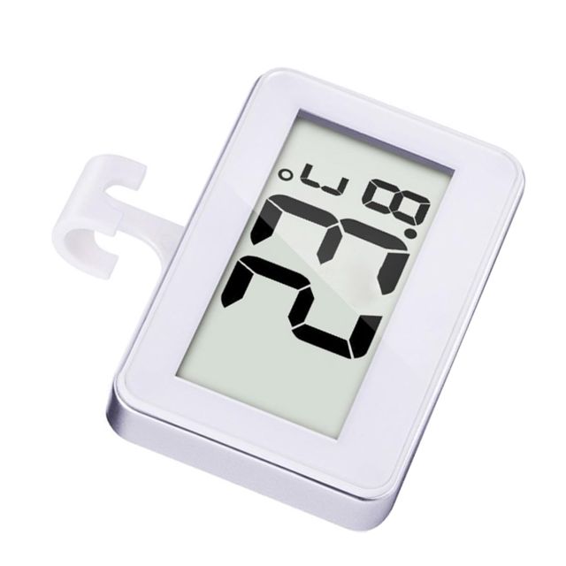 Toyvian Lot de 2 Thermomètres Numériques de Réfrigérateur Magnétique Étanches, Haute Précision, Plage 20 à 60°c, Écran Lcd, Blanc, pour Congélateur et Intérieur la Cuisine