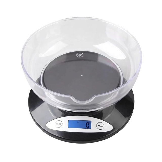 Balance numérique, Balance de cuisine numérique 5000g avec bol amovible, balance alimentaire LCD rétroéclairée pour la cuisson