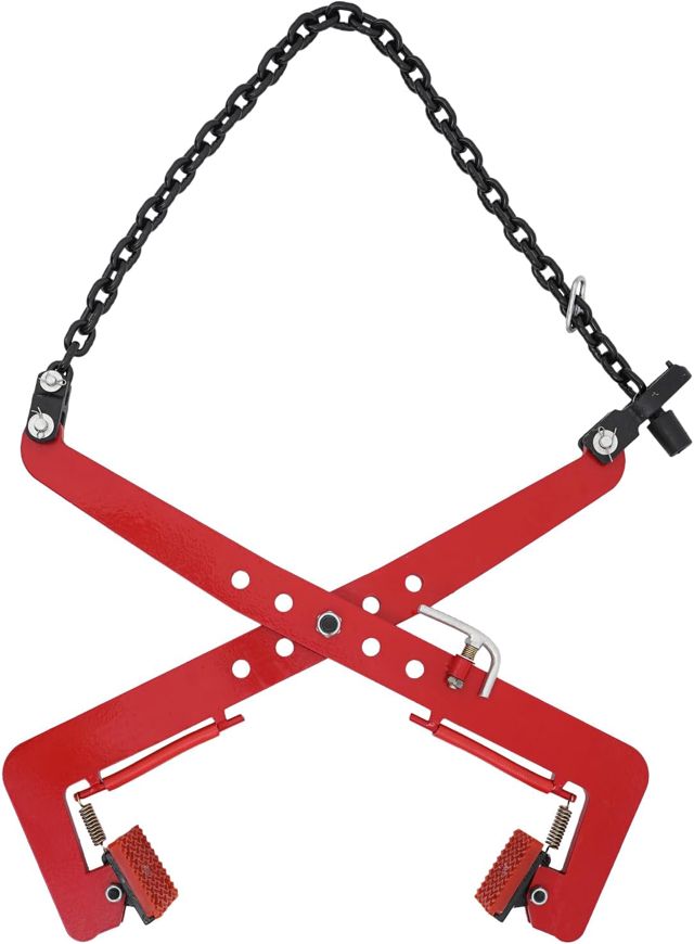 Pince de levage, professionnelle, pour pierres lourdes, jusqu'à 500 kg, réglable, 33 à 70 cm, pour grue et pelleteuse, pour pierre naturelle, granit et travaux de construction, rouge