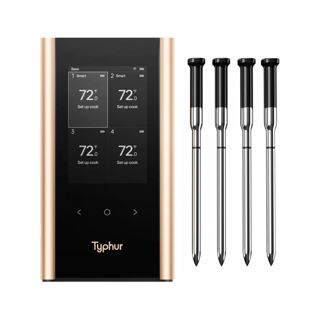 Typhur Sync Gold Thermomètre Cuisine Sans Fil, 4 Sondes, WiFi & Sub-1GHz