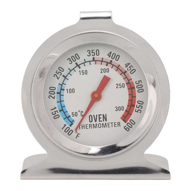 Haofy Thermomètre de Four, Compteur de Température de Cuisson en Acier Inoxydable pour Gril de Cuisson Fumoir 50-300 °C 100-600 °F Utilisation en Cuisine