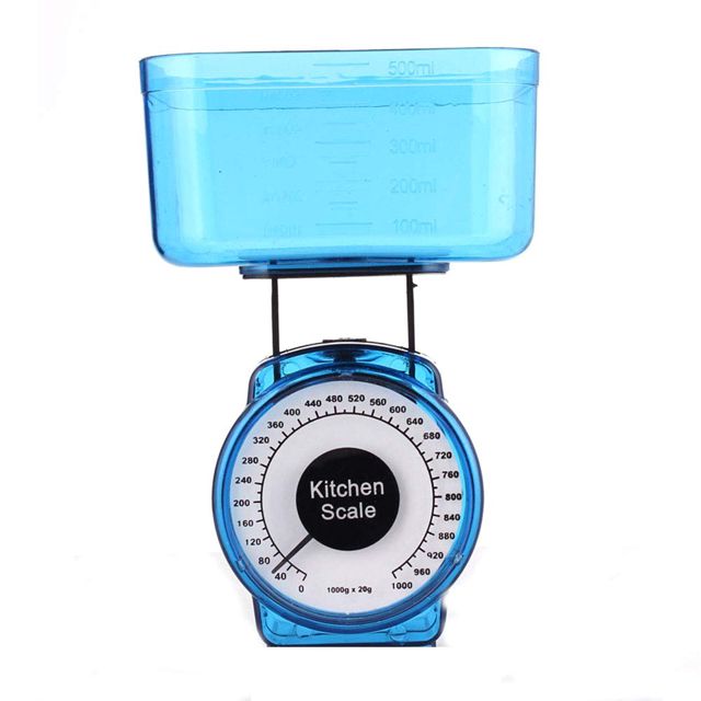 Supertool Balance de cuisine mécanique compacte pour aliments Capacité de 1 kg pour usage domestique Couleur aléatoire