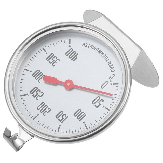 NUOBESTY Stable Inoxydable Thermomètre Acier en Four Argenté, Facile Lire à Performance pour Cuisson Cuisine Professionnelle en Restaurant