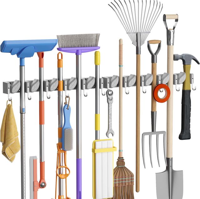 Lifewit Support Balais Mural pour Outils de Nettoyage, 1 Lot, Noir