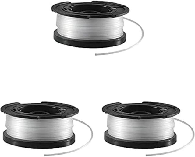 BLACK+DECKER Bobine de Rechange pour Coupe-Bordures, Bobine Reflex, 10 m de Fil en Nylon Reflex, Fil de ⌀1,5 mm, A6481-XJ, Paquet de 3