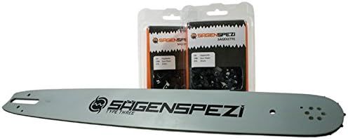 Sägenspezi Guide 40cm 3/8" 1,6mm et 2 chaînes à gouge semi-carrée pour Stihl 066 MS660 MS 660