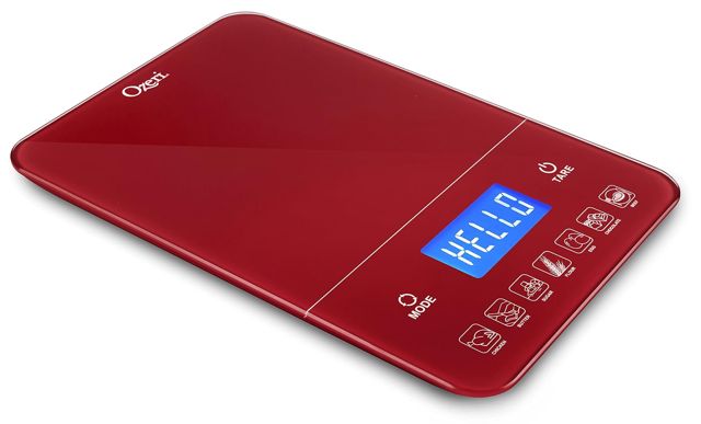 Ozeri Touch III Balance de cuisine numérique avec compteur de calories 22 lbs / 10 kg, Vert calla, 22 lbs (10 kg)