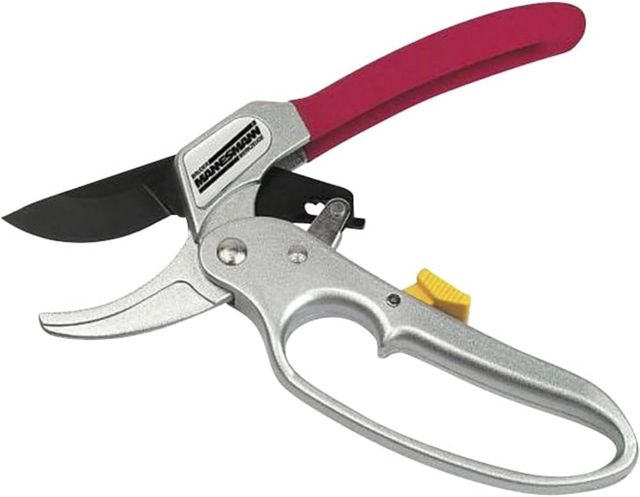 Brüder Mannesmann Werkzeuge M63210 Sécateur de jardin à cliquet en aluminium