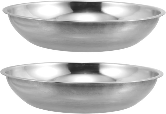 MAGICLULU Lot de 2 Plateaux de Balance en Acier Inoxydable pour Balance Mécanique Remplacement Facile la Cuisine Professionnelle