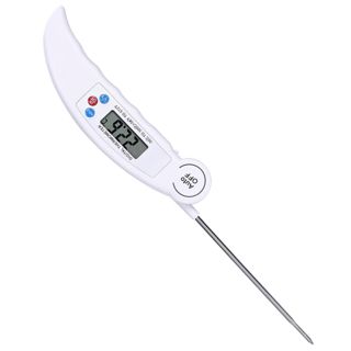 Toyvian Thermomètre Pliable Lecture Précise et Facile, en Plastique et Acier Inoxydable Sonde Anti-poussière Cuisine pour Barbecue et Cuisson des Aliments
