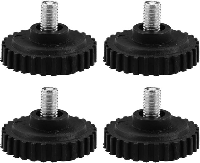 Pieds de Rechange en Caoutchouc Noir Installation Facile 4pcs Design en Fer et Caoutchouc pour Balance Électronique et Balance Cuisine