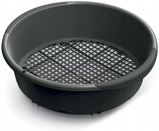 BirnePower Tamis de Jardin Rectangulaire ISIK400, Passe-Partout pour Terre et Compost, Crible à Piège en Plastique Robuste, Tamisage de Sol Efficace