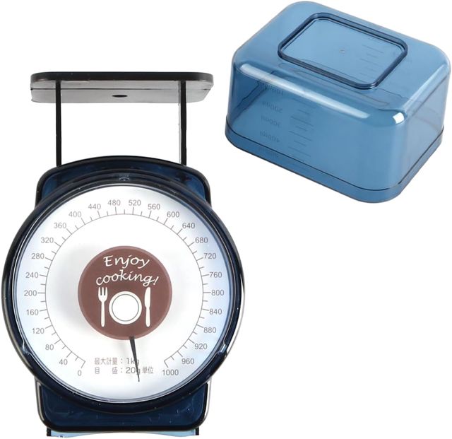 Mini Balance de Cuisine mécanique d'une capacité de 1 kg, Balance de Pesage des Aliments pour Un Usage Domestique, Mesure de précision, Cadran Facile à Lire, Conception Manuelle pour