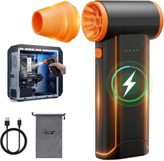 Souffleur d'Air Comprimé Électrique 110000RPM, Nettoyeur Clavier sans Fil, Jet Fan Puissant pour PC, Voiture et Maison, Alternative aux Bombes d'Air Sec, Dépoussiérant Portable Rechargeable (noir)
