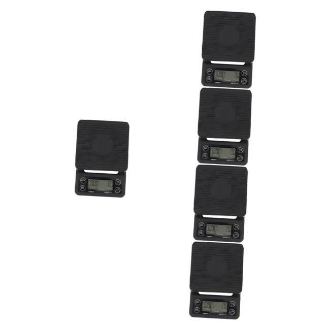 Zerodeko 5 Pièces Balance de Cuisine Électronique Multifonctionnelle avec Minuteur Balance de Café Précision pour Pâtisserie et Cuisine Design Stable pour Préparer un Café Parfait