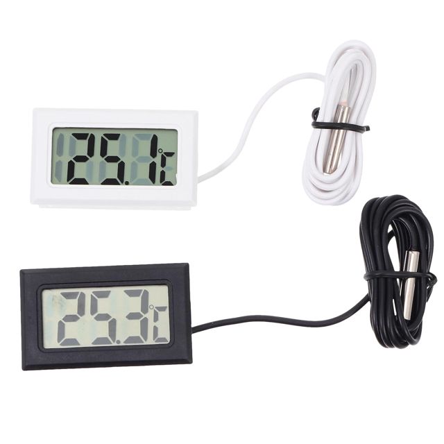 ARTIBETTER Thermomètre Électronique Intégré Léger en Plastique pour Réfrigérateur 2 Pièces Grand Écran Lcd pour Chambre Cuisine