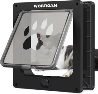 Wordcam porte pour chat XL - Chatière solide intérieur/extérieur - Verrouillable 4 voies - Résistante - Installation facile