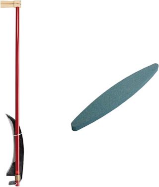 Leborgne Faux À BROUSSAILLES 55 CM 275551 & Brüder Mannesmann Pierre à aiguiser WETZSTEIN 404, Vert