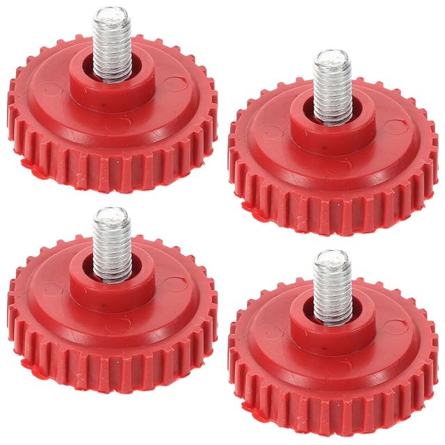 ABOOFAN Lot de de Nivellement Filetés en Plastique Antidérapants Rouges pour Balance Électronique Installation Facile et Réglage Rapide Cuisine et Maison
