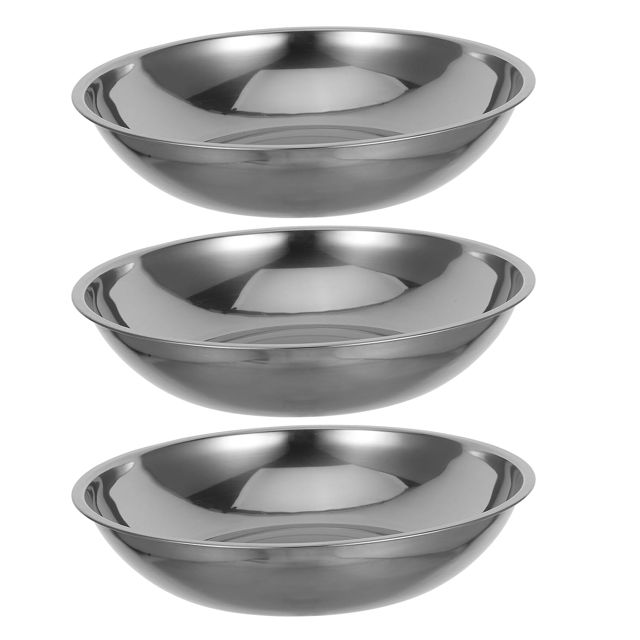 BESPORTBLE Plateau de Balance Cuisine en Acier Inoxydable 25 CM Ensemble de 3 Bols de Pesée Numériques Compatibles Bol Gradué pour Pâtisserie et Mesure Précise des Aliments Usage la