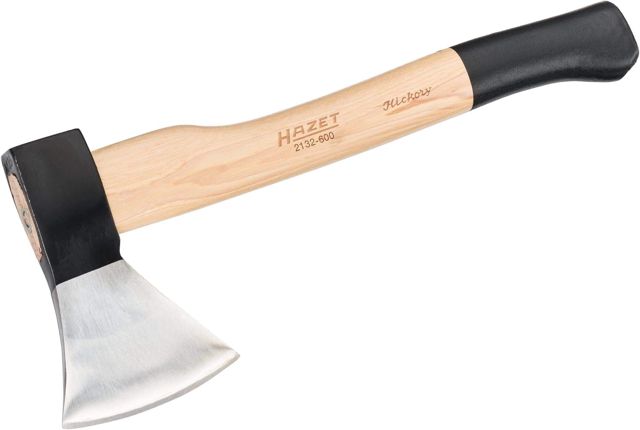 HAZET Hachette à main 2132-600 I Double clavetage de sécurité I fourreau spécialement poli avec technique d'affûtage à lamelles I pour fendre le bois de chauffage et couper les petites branches'.