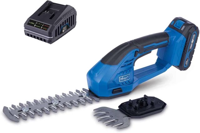 Scheppach Cisaille à Gazon sans Fil C-HTGS200-X 20V | Largeur de Coupe (Lame de Coupe d'herbe) 90mm | Longueur de Coupe (Lame de Coupe d'arbuste) 200mm | sans Batterie ni Chargeur