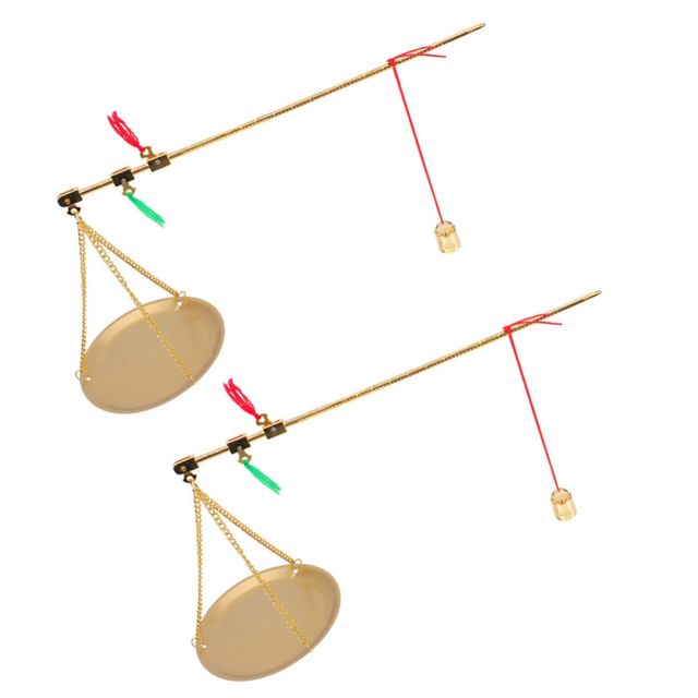 UKCOCO Balance de Médecine Chinoise Portable en Cuivre 2pcs 100 Grammes pour Cuisine Design Vintage Classique et Précision