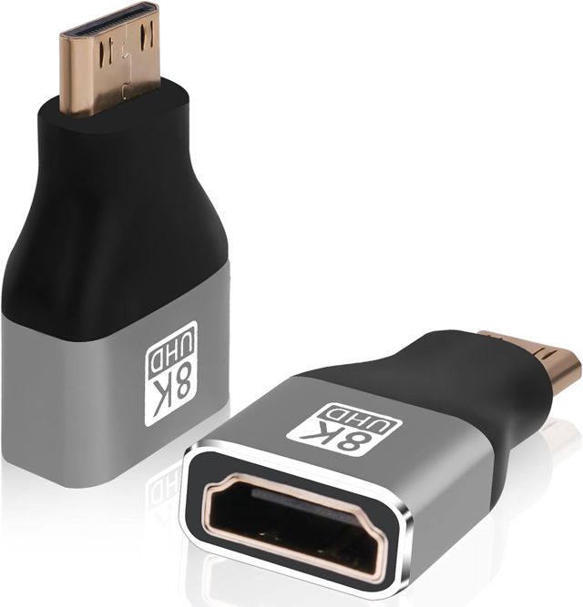 AXFEE 2.1 Adaptateur Mini HDMI, Adaptateur Mini HDMI Mâle vers HDMI Femelle