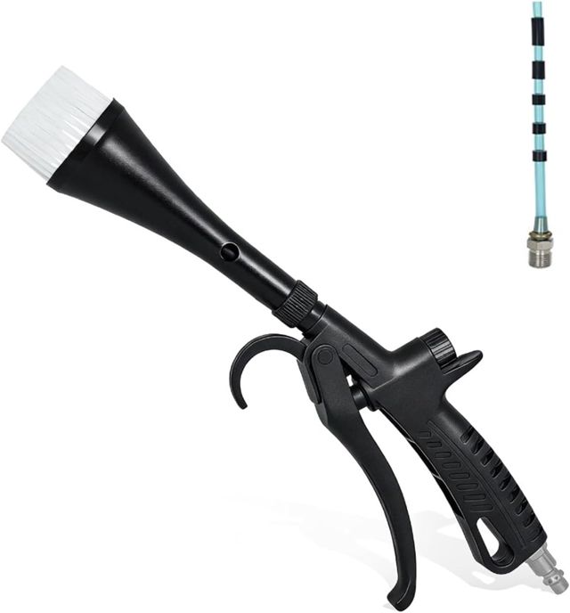 Souffleur d'air avec brosse douce pour électronique et nettoyage intérieur de voiture