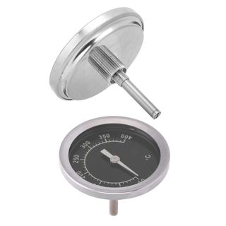 Walfront Thermomètre en Acier Inoxydable Thermomètre Précision 2.0 avec Coque Bimétallique pour la Cuisine Chimique Métallurgie Textile Textile Verre étanche en Acier Inoxydable