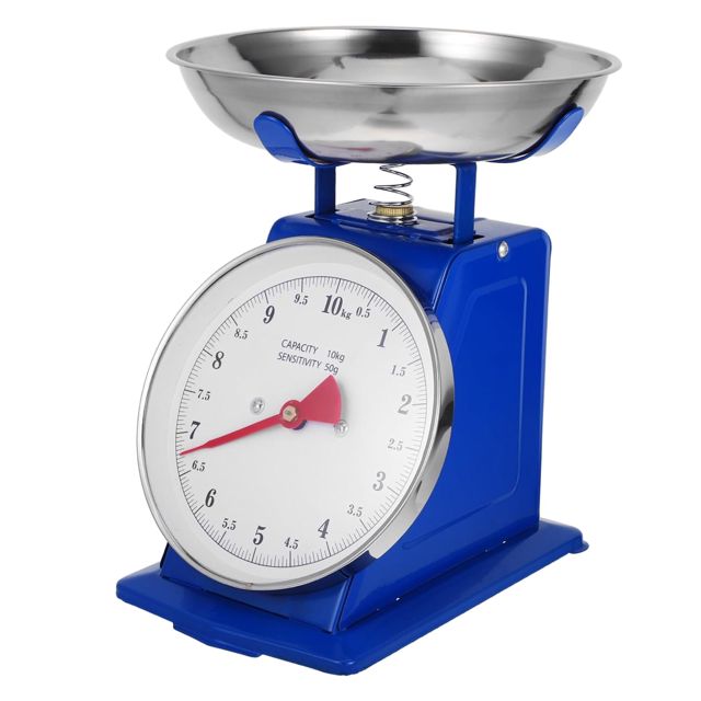 Balance Cuisine avec Bol Amovible Vintage en Acier Inoxydable 10kg