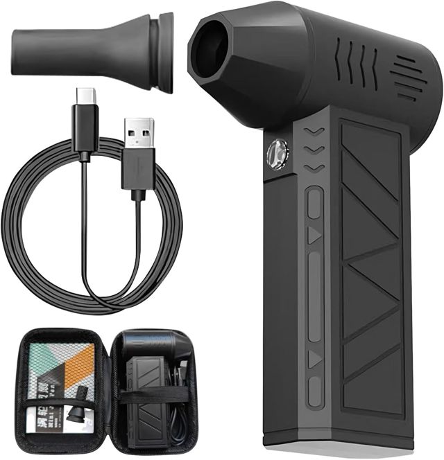 Atomiseur d'air électrique – Souffleur portatif d'air comprimé | Appareil de séchage à main 3 niveaux réglables-accessoires de dépoussiérage pour le nettoyage atelier bureau électronique ménager