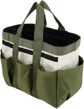 Sac à outils de jardin, sac de rangement fourre-tout de jardin avec 8 poches, organiseur d'outils de maison, sac à outils de jardin, sac à outils de jardinage portable multifonction avec poignées,