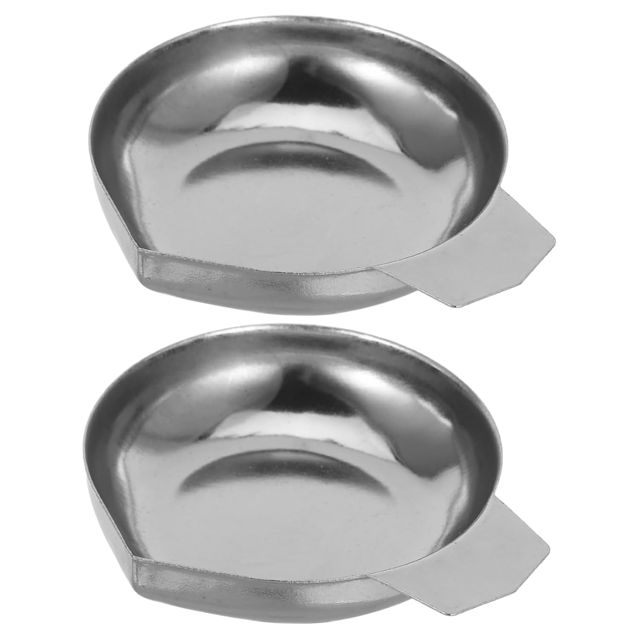 ABOOFAN 4 pièces Plateau de Pesée Acier Inoxydable pour Balance Électronique Mini Plateau Pesée pour Bijoux et Cuisine Design Bec Verseur Débordement Surface Lisse et Sécurisée