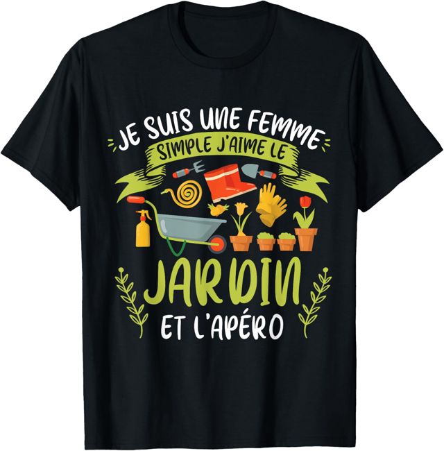Jardinage Shirt Femme Jardinier Cadeau Retraite Jardin T-Shirt