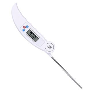 TOYANDONA Thermomètre à Viande Pliable Multifonction En Acier Inoxydable Écran Digital Blanc 50℃ à 300℃ Lecture Rapide Cuisson Barbecue La Cuisine Extérieure