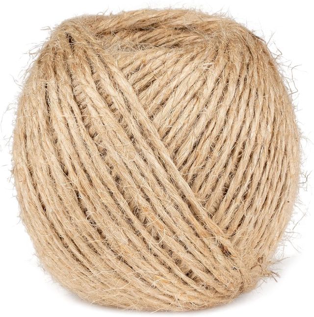 La Cordeline Ficelle Jute Naturel 2mm 75 mètres -Idéal au Jardin pour Lier, tuteurer Les Plantes, en déco, Ficelle Emballage, Loisirs créatifs.., Brun