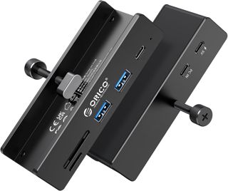 ORICO USB 3.2 Hub, 10Gbps Alluminio USB-Hub Clip avec Port d'alimentation 5V, 6 Ports Distributeur USB avec 2 Type A 3.2 et 1 Type C 3.2, SD/TF 3.0, 2 in 1 Câble de 100cm par Moniteur, Bureau