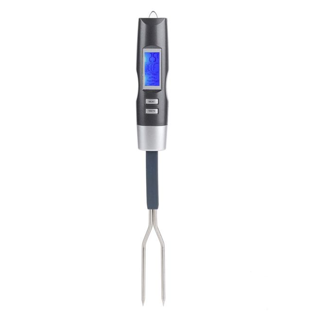 fourchette à barbecue avec thermomètre Fourchette à barbecue numérique Thermomètre Fourchette à lecture instantanée Fourchette à lecture instantanée pour cuisine,Fourchette à thermomètre à viande,