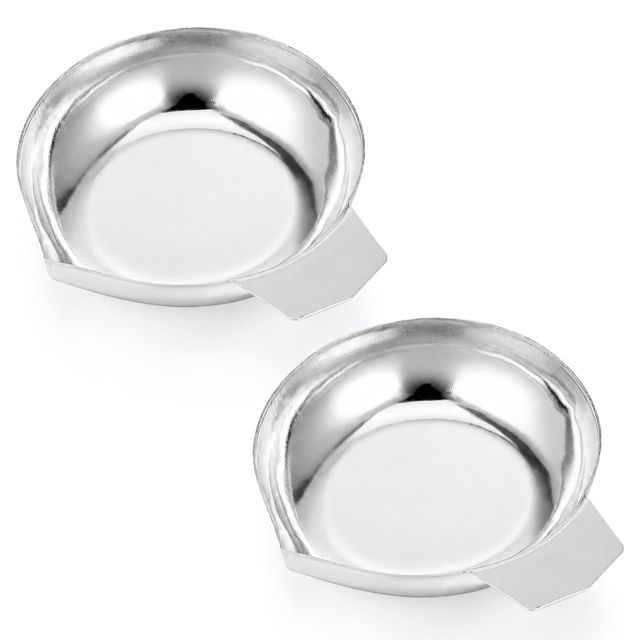 2Pièces Plateau de Pesée Acier Inoxydable Accessoire de Balance Électronique pour Cuisine et Utilisation Domestique