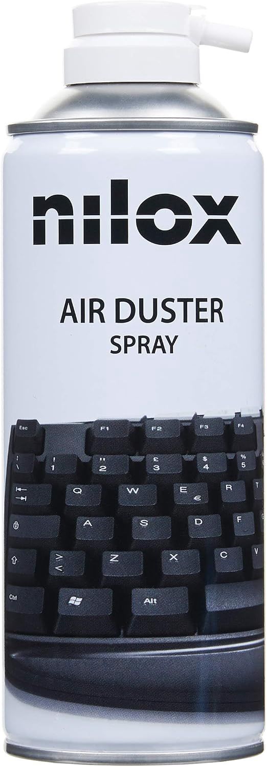 Nilox pulvérisateur d'air comprimé pour nettoyer les ordinateurs, les claviers et les accessoires