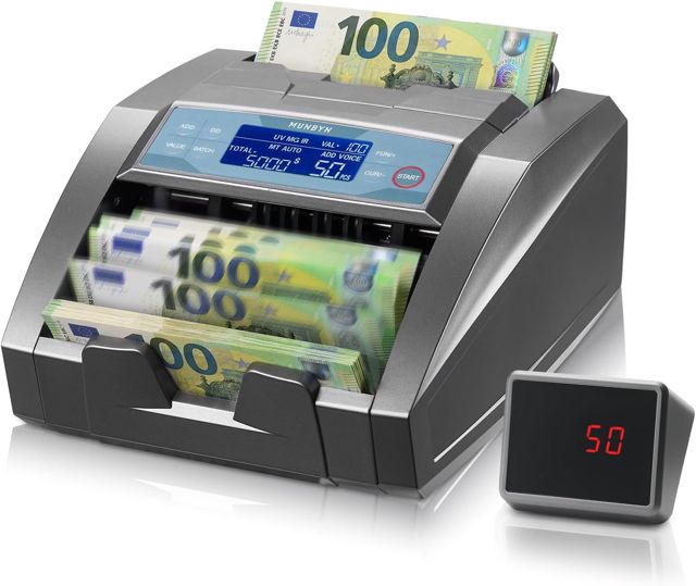 MUNBYN IMC27 Compteuse de Billets avec Détection de Faux Billet UV/MG/IR/MT