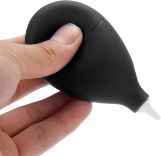 Souffleur de poussière d'air en Silicone, 9,5 x 5 x 5 cm, Outil de Nettoyage de Pompe de soufflage à Presser à la Main pour Objectif d'appareil Photo, Clavier, téléphone, Montre, (Bleue)