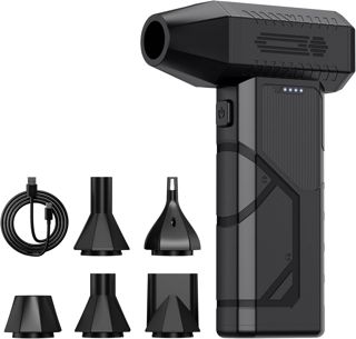 Dépoussiéreur à air comprimé, 130 000 tr/min, sans fil, 3 vitesses réglables, rechargeable pour clavier PC, ordinateur portable, intérieur de voiture et nettoyage de la poussière de la maison