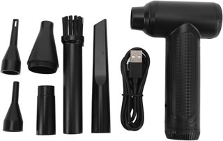Petit dépoussiéreur à air comprimé Rechargeable, Portable, sans Fil, souffleur d'air électrique, Nettoyage Haute Pression pour Voiture, Maison, Bureau, ABS léger, Batterie 3 x