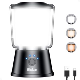 Blukar Lampe Camping Rechargeable, Lanterne Camping LED 360° Super Brillant
