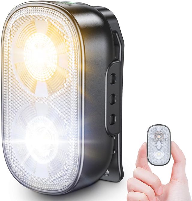 Glangeh Lampe Running Clip, Spot/Flood 10 Modes Lampe Torche Portable