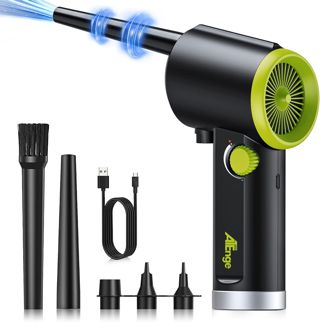 ATEngeus Dépoussiérant Puissants électrique, Dépoussiérant à air Comprimé à vitesse continue, Souffleur Air Comprimé pour le nettoyage du clavier, Souffleur PC d'air rechargeable