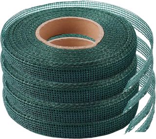 4 Pièces Lien pour Plante 3 cm X 50 m, Attache Jardin Verte en PE, Ruban Souple pour Tuteurage, Arbre, Vigne, Fixation Plantes, Liens pour Ligatures et Jardinage