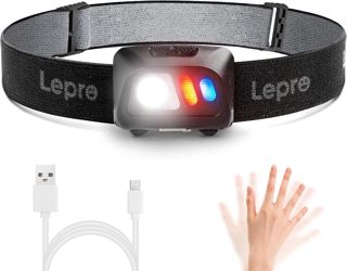 Lepro Lampe Frontale Rechargeable, 1500Lux Super Lumineux 5 Modes 2Pcs